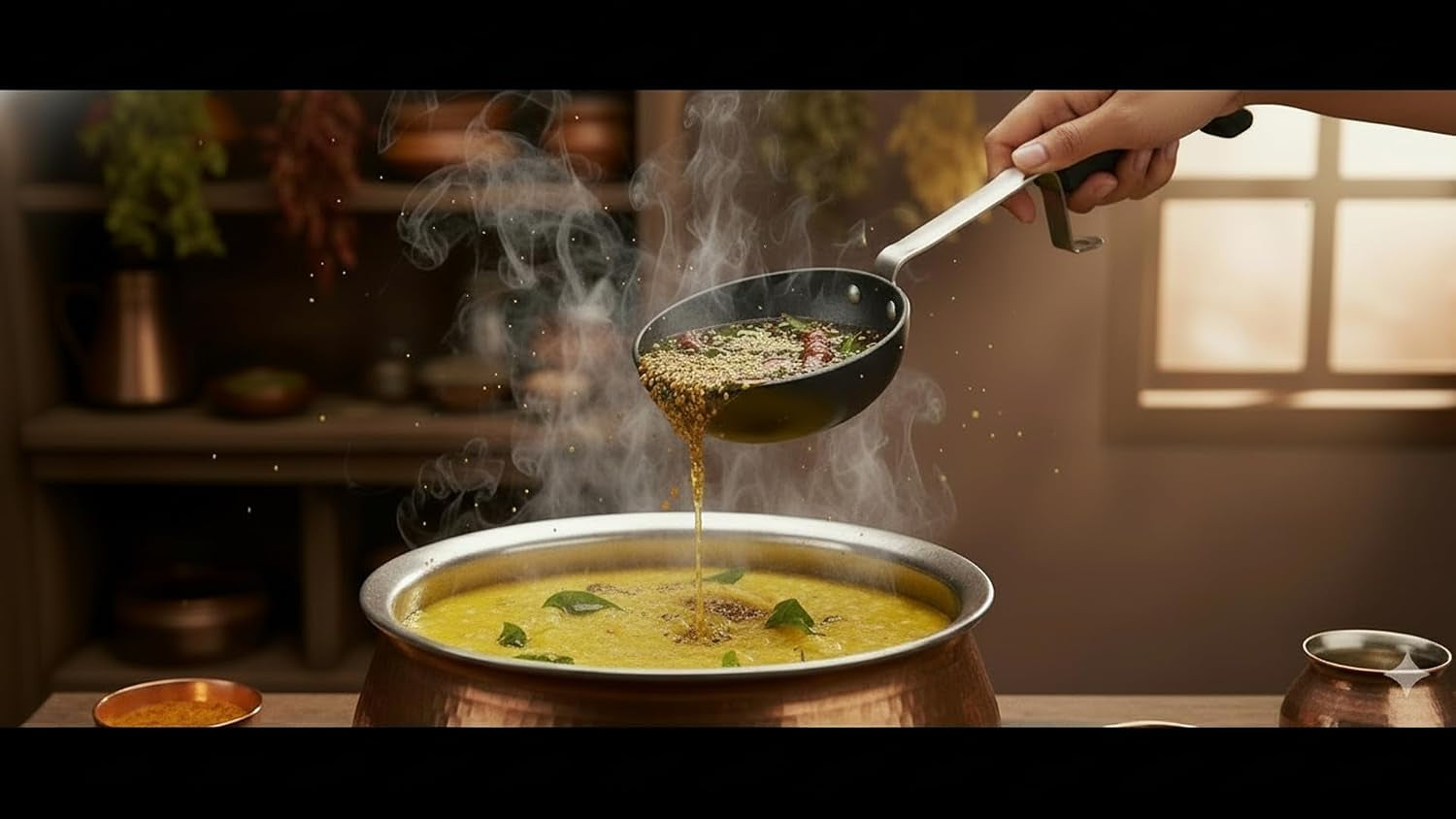 Hard Anodized Tadka Pan – Tempering Pan for Indian Cooking, Mini Saucepan for Butter Melting, Sauce, Glaze & Spices – Durable, Lightweight, Scratch Resistant, Easy to Clean, Multipurpose Kitchen Tool