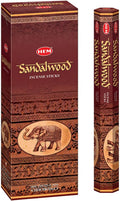 Sandalwood Incense Sticks (120 Sticks, 6 Boxes Inside) | Aromatherapy Incense for Home, Induce Relaxing Sleep, Spiritual Strength, and Strengthen Meditation Practices | Natural Indian Fragrance.