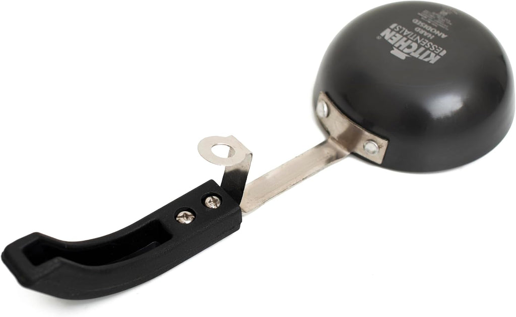 Hard Anodized Tadka Pan – Tempering Pan for Indian Cooking, Mini Saucepan for Butter Melting, Sauce, Glaze & Spices – Durable, Lightweight, Scratch Resistant, Easy to Clean, Multipurpose Kitchen Tool