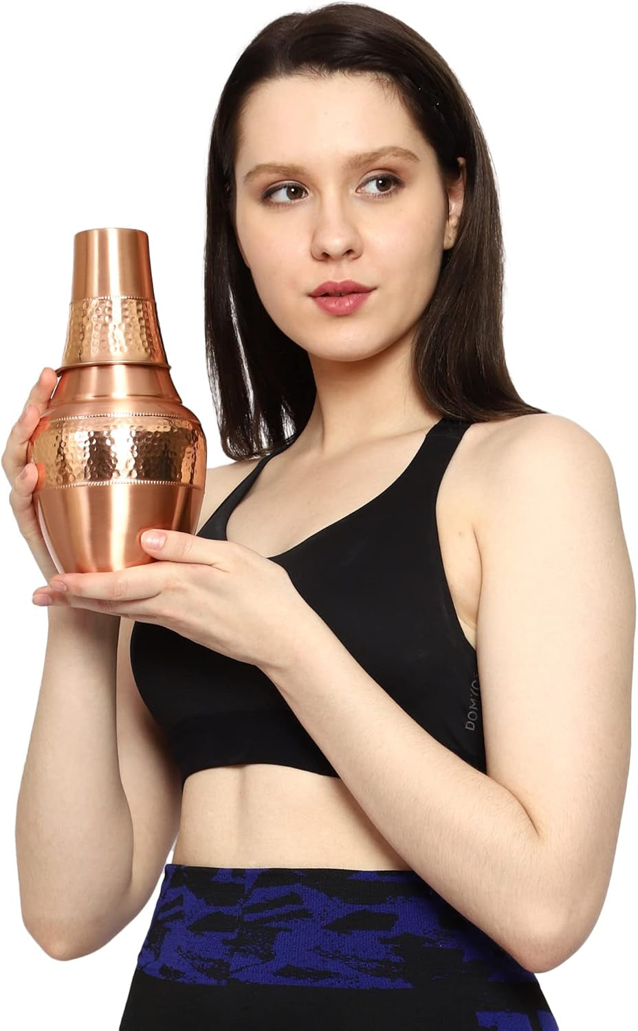 Pure Copper Bedside Water Carafe with Tumbler, for Ayurveda Health Benefits - Capacity - 1.4 Lt. (47.3 US Fluid Ounce)