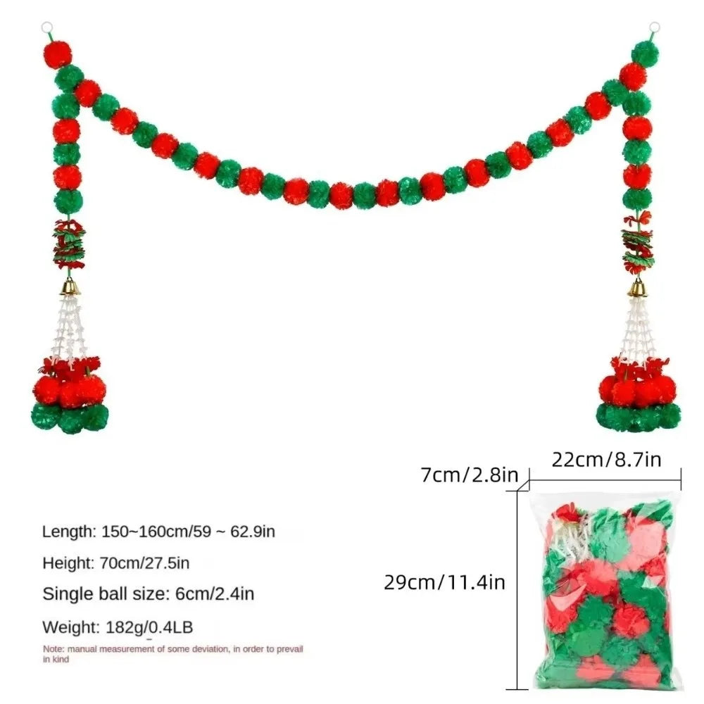 Long Strands Artificial Marigold Garland Indian Décor Pooja Diwali Fiesta Pooja Marigold Flowers Bendable Pooja Wedding