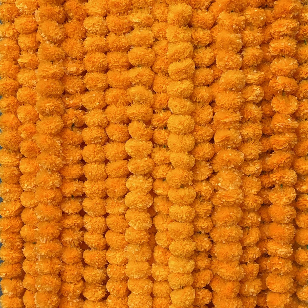 Krati Exports 5 PC - 5 Feet Marigold Garland |Indian/Americ