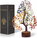 7 Chakra Tree of Life, Birthday Gifts for Women, Crystal Tree Home Office Decor, Healing Crystals Room Decor, House Warming Gifts New Home (10-12 Inch, 300 Beads)