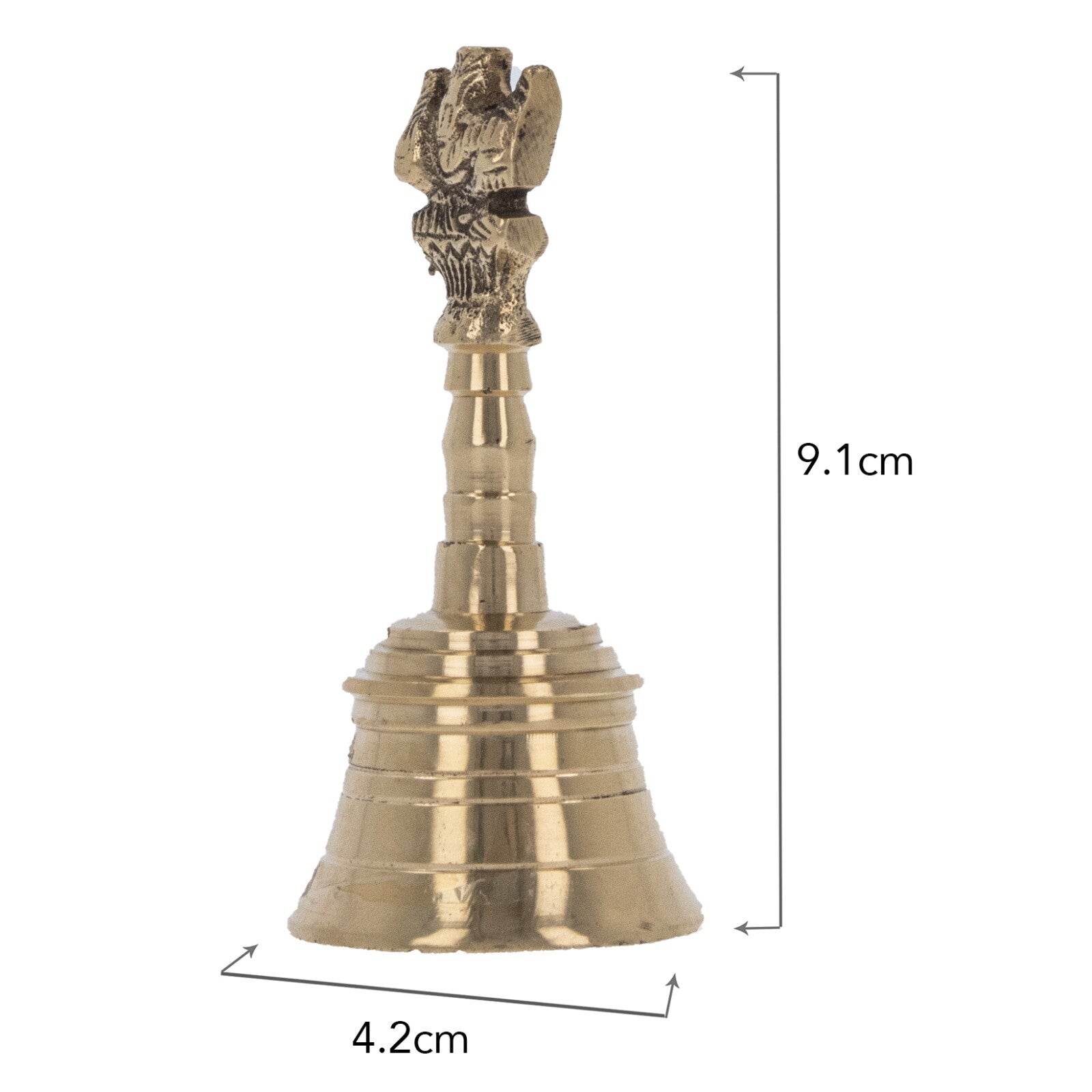 Prayer Bell Ghanti Temple Hindu Pooja Puja Arti Mandir Item Brass Bell Ganesha