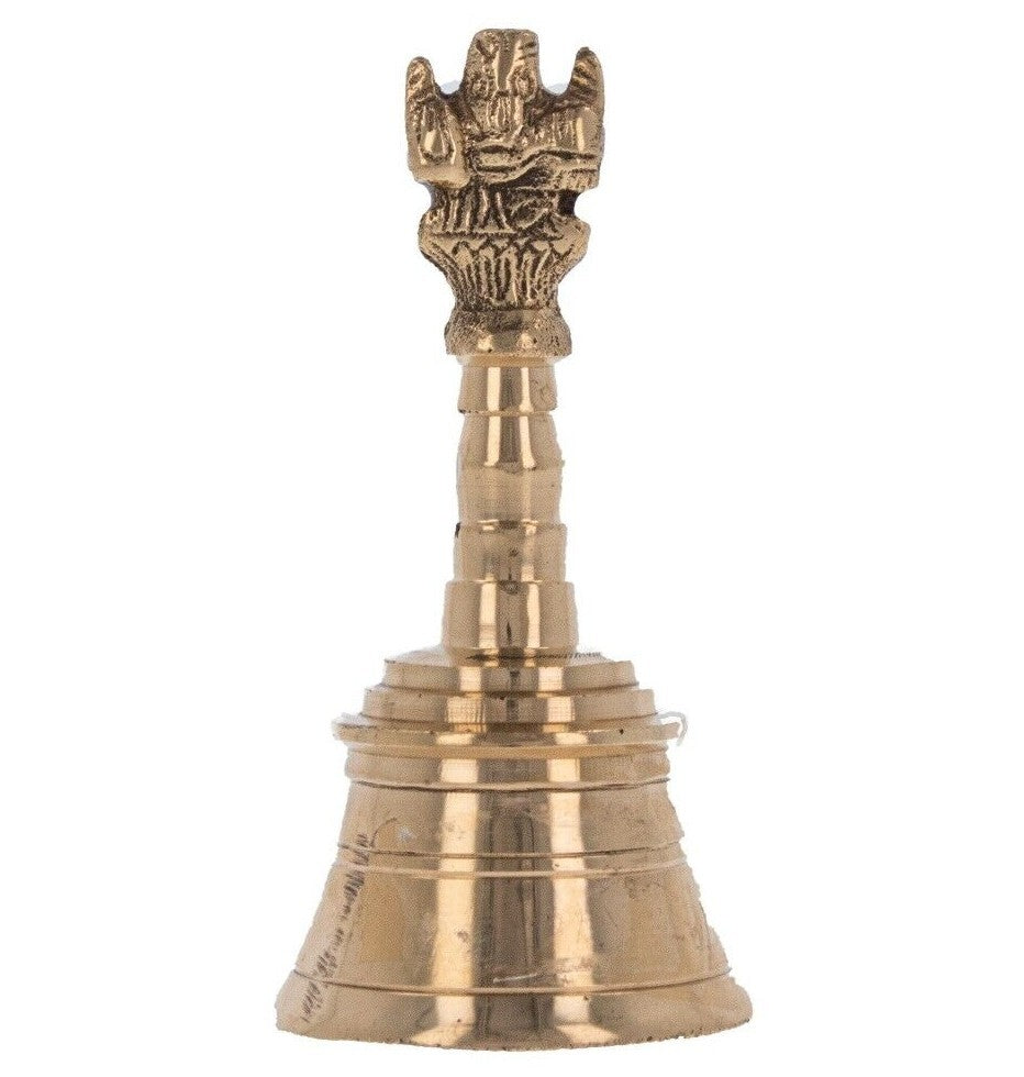 Prayer Bell Ghanti Temple Hindu Pooja Puja Arti Mandir Item Brass Bell Ganesha