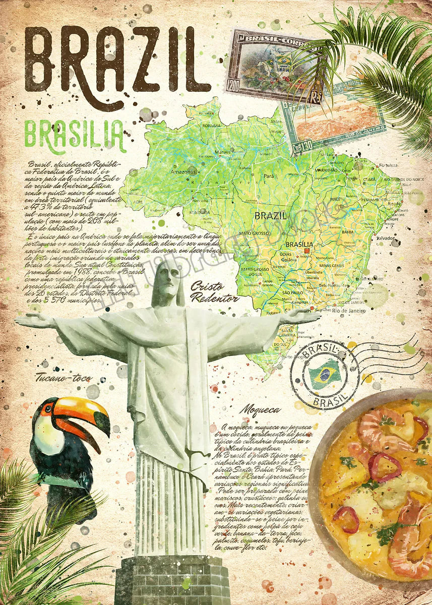 Abstract World Classic Food Travel Map Indian,Mexico,Japanese Food Poster Canvas Painting Wall Art Pictures Home Kitchen Decor