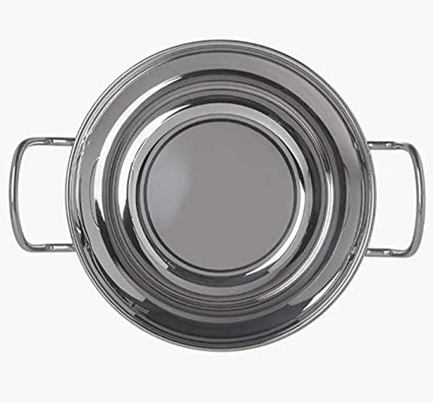 Balti Dish Set of 4. Stainless Steel 13Cm, Curry Bowel and Indian Cuisine Dishes. Multipurpose Indian Serving Karahi Restaurant Style Food Cooking and Serving Handled Dishes. (13Cm X 4 Pack)