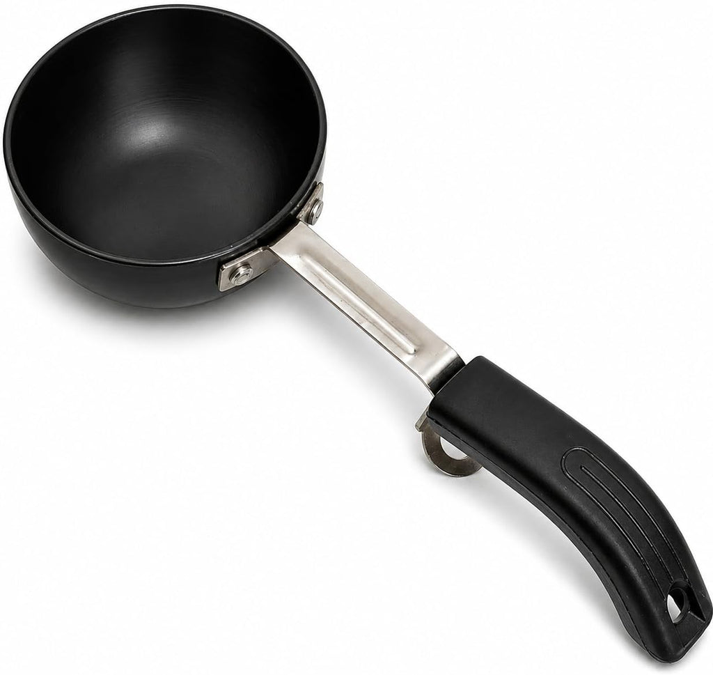 Hard Anodized Tadka Pan – Tempering Pan for Indian Cooking, Mini Saucepan for Butter Melting, Sauce, Glaze & Spices – Durable, Lightweight, Scratch Resistant, Easy to Clean, Multipurpose Kitchen Tool