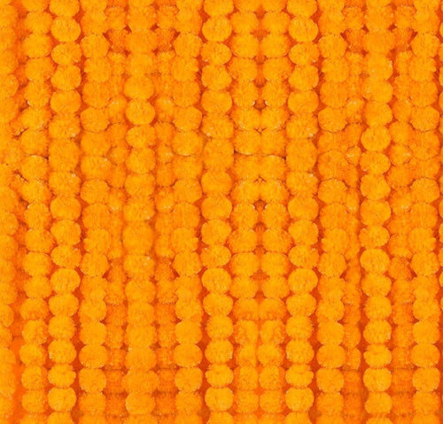 5 PC - 5 Feet Marigold Garland |Indian/American Wedding Party Mantle Decoration, Faux Garlands Wedding Garland, Diwali Decoration, Spring Bush Floral!