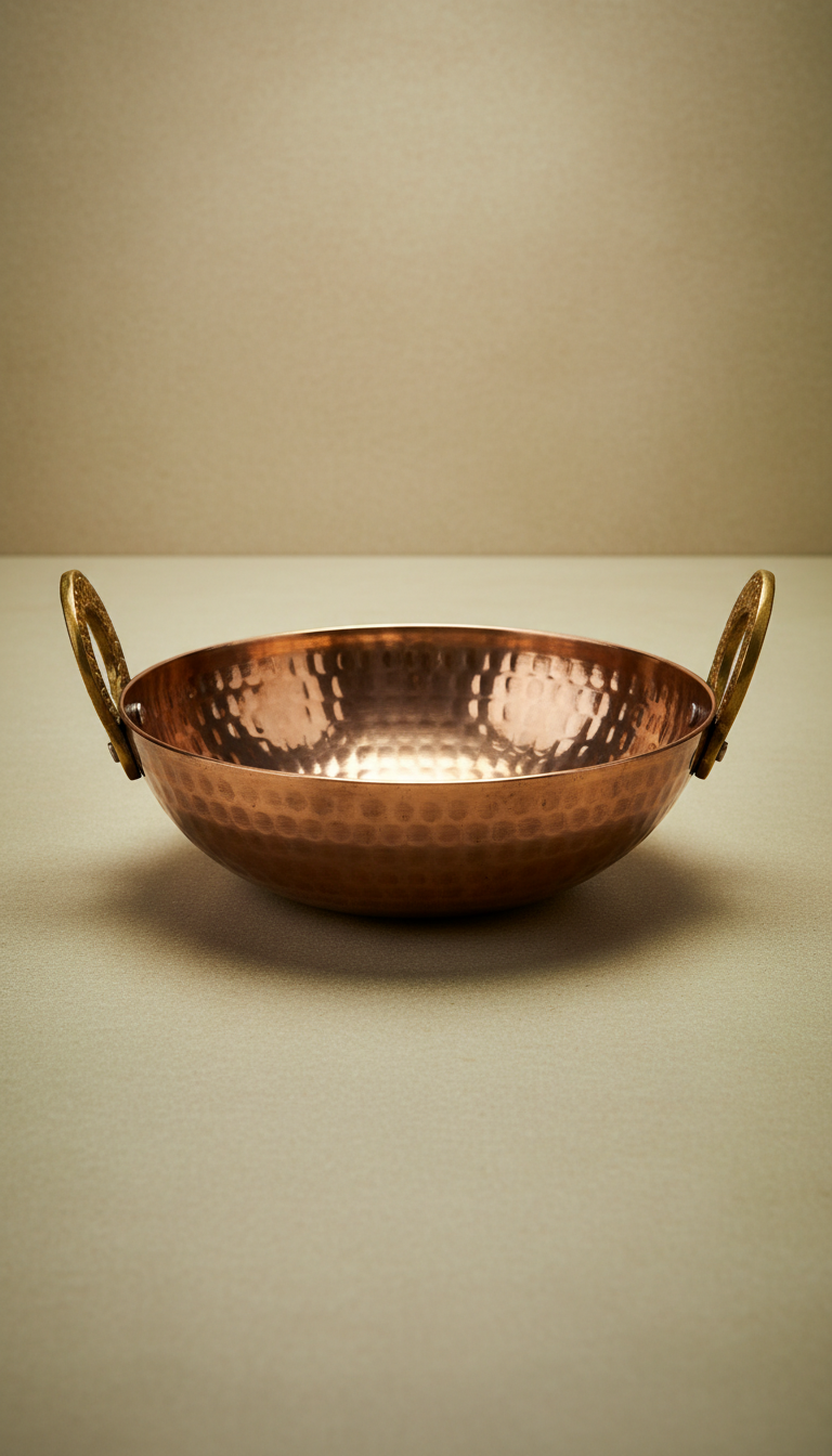 Copper Kadai with Hammered Finish
