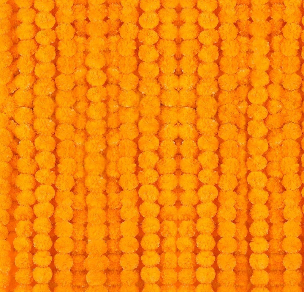 Krati Exports 5 PC - 5 Feet Marigold Garland |Indian/Americ