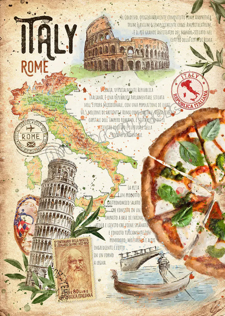 Abstract World Classic Food Travel Map Indian,Mexico,Japanese Food Poster Canvas Painting Wall Art Pictures Home Kitchen Decor