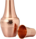 Pure Copper Bedside Water Carafe with Tumbler, for Ayurveda Health Benefits - Capacity - 1.4 Lt. (47.3 US Fluid Ounce)