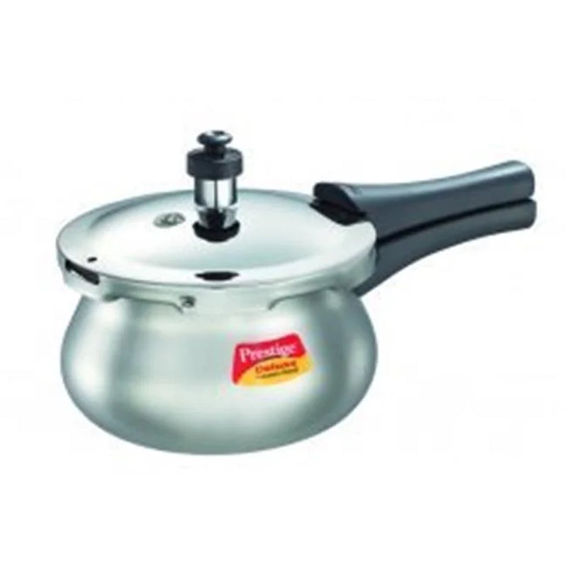 PRDAH3.3 Deluxe plus 3.3-Liter New Flat Base Aluminum Pressure Handi for Gas and Induction Stove, Small, Silver