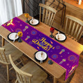 Diwali Table Runner - 13X72'' Happy Diwali Table Runner Kitchen Dining Table Decoration, Indian Deepawali Festival of Lights Party Decor Supplies Diwali Decorations for House Home